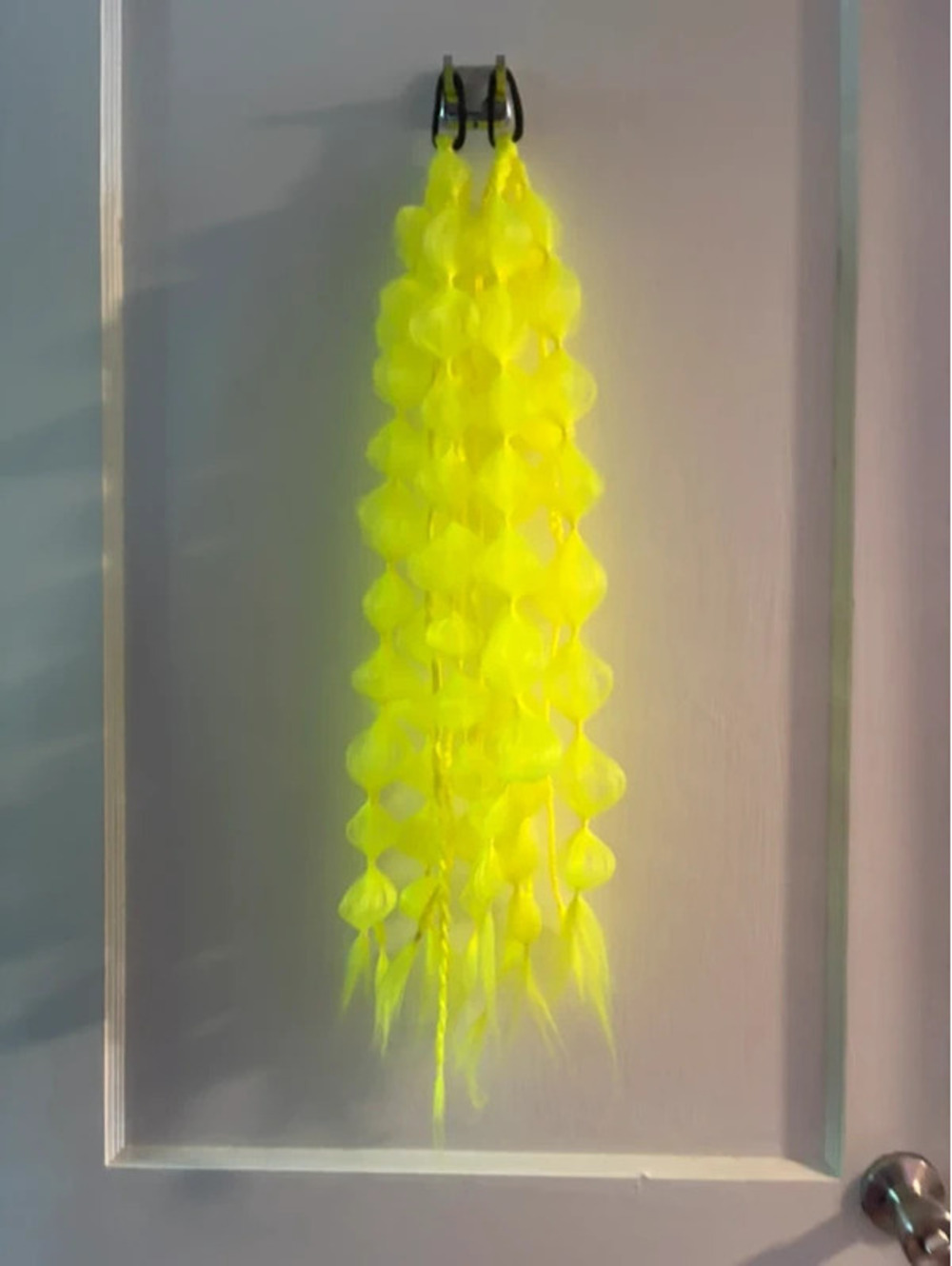 Florescent Neon Yellow Pigtail Hand braided Hair Extensions